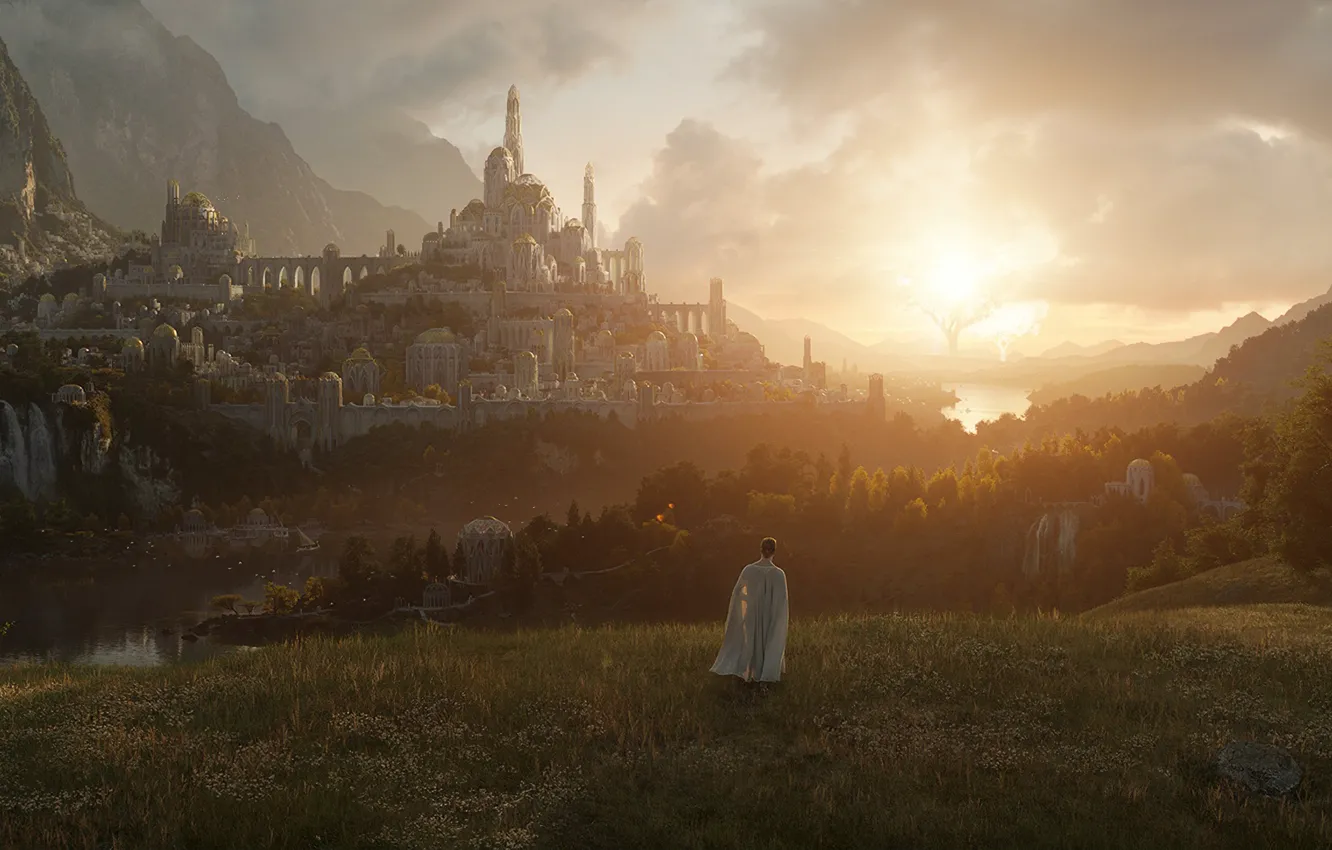 Photo wallpaper landscape, the Lord of the rings, fantasy, fantasy, lord of the rings, serial