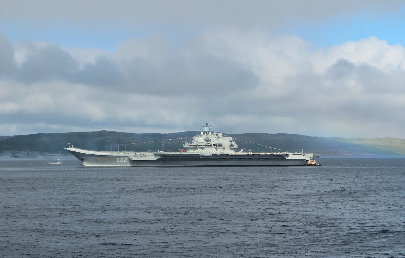 Photo wallpaper cruiser, heavy, aircraft carrier, The Northern Fleet, Admiral Kuznetsov