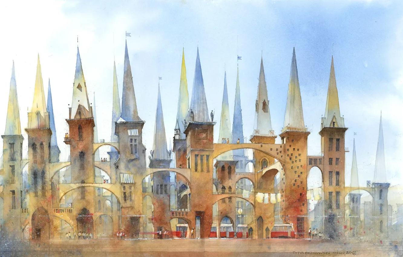 Photo wallpaper figure, people, home, art, arch, Tytus Brzozowski