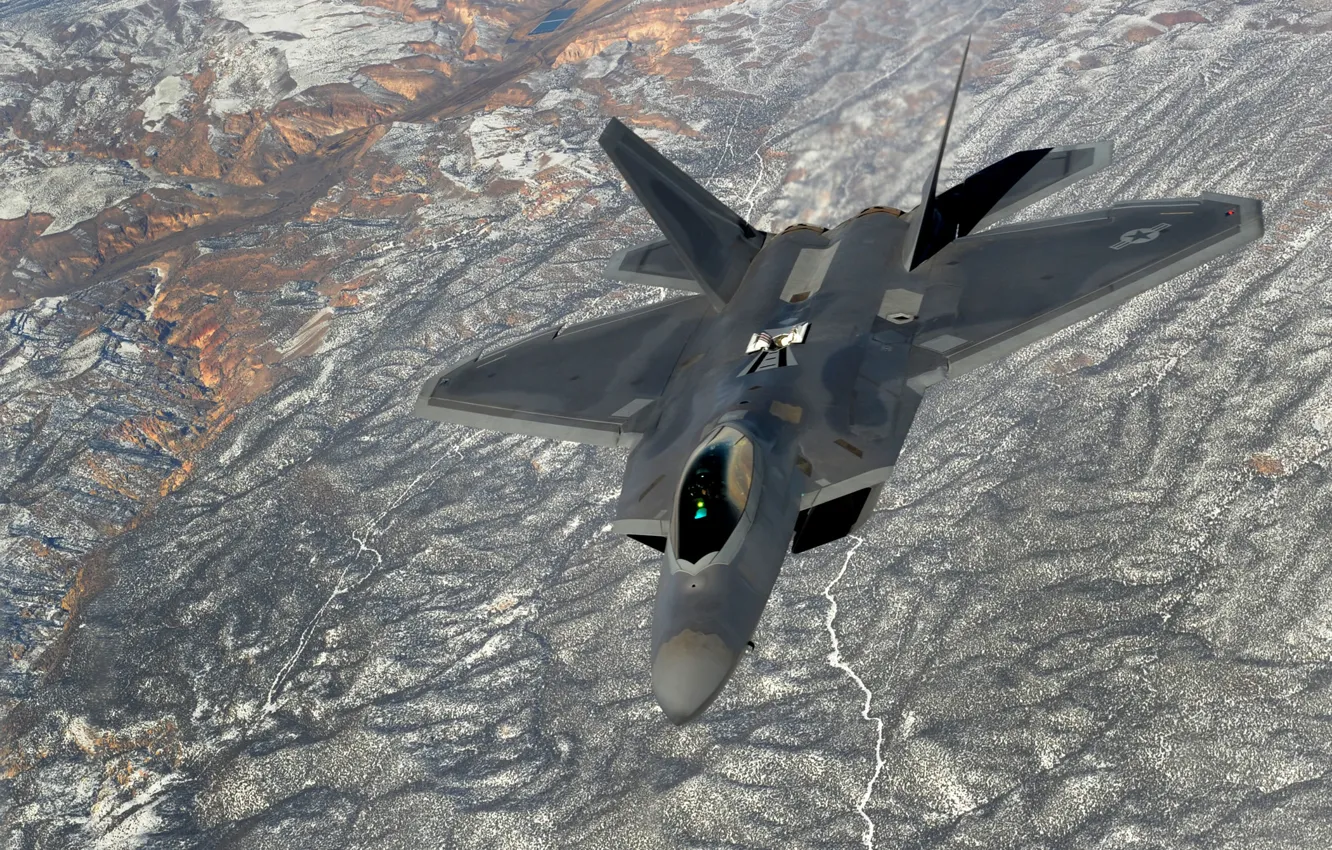 Photo wallpaper fighter, F-22, Raptor, multipurpose