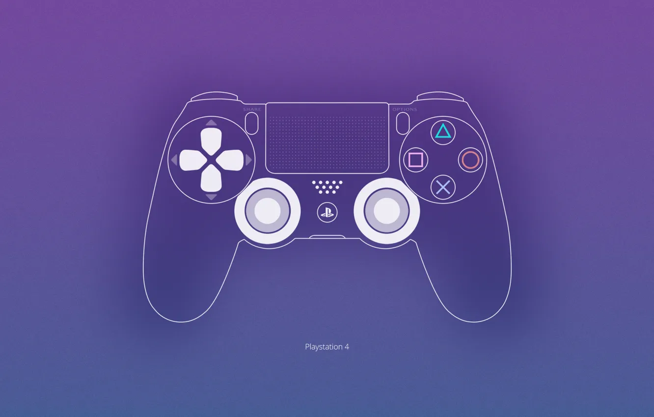 Photo wallpaper PS4, Console, Gamepad, Dualshock