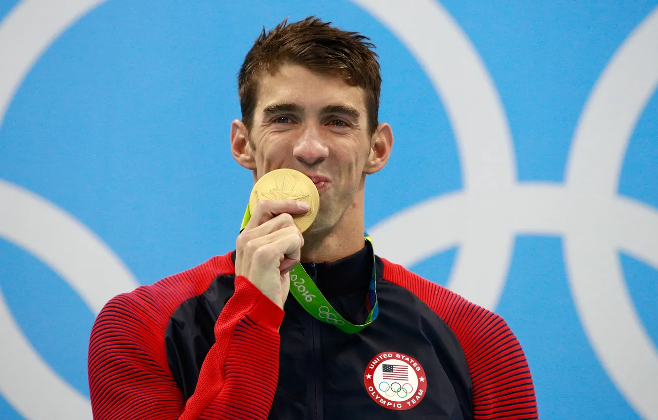 Photo wallpaper swimmer, Michael Phelps, Michael Phelps, 23-time Olympic champion