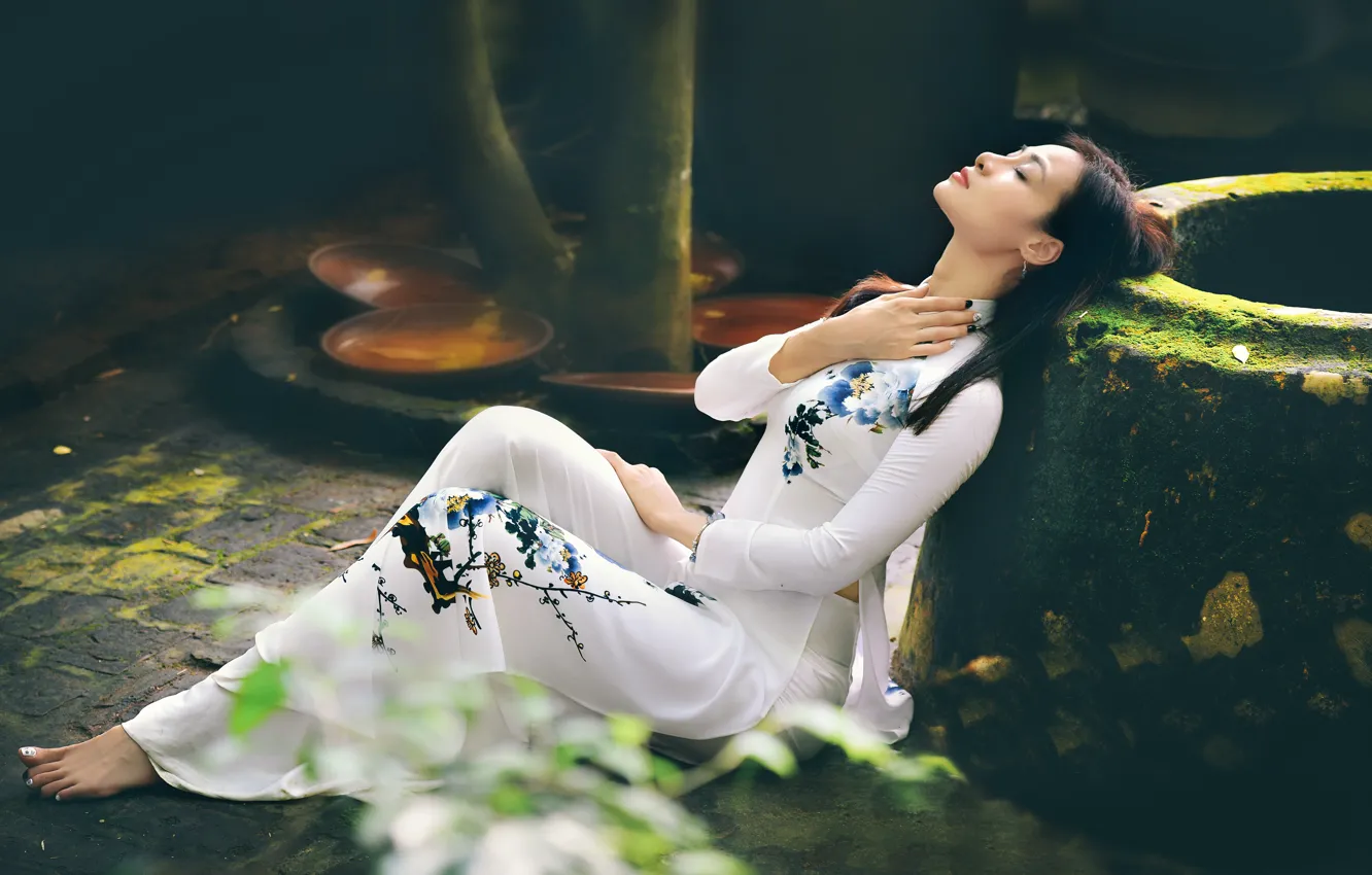 Photo wallpaper face, pose, style, model, dress