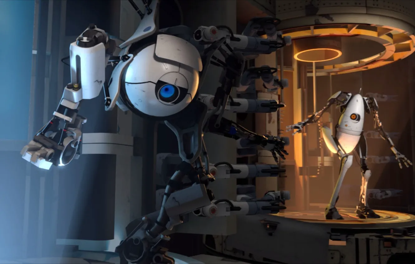 Photo wallpaper Portal 2, Atlas, P-body