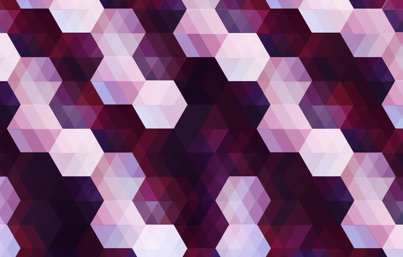 Photo wallpaper corners, diamonds, hexagon