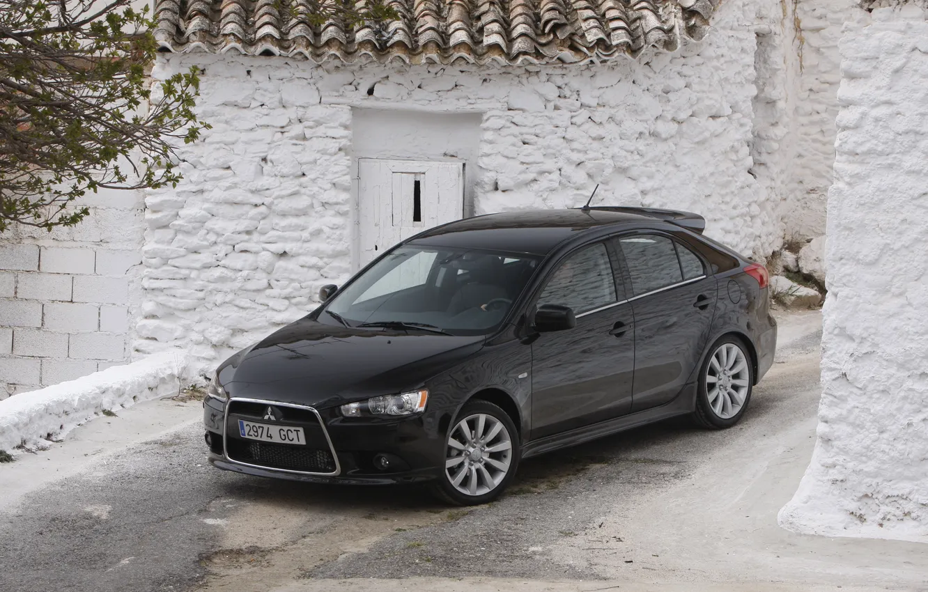 Photo wallpaper machine, Wallpaper, black, Japan, Mitsubishi, Lancer, Lancer, Mitsubishi
