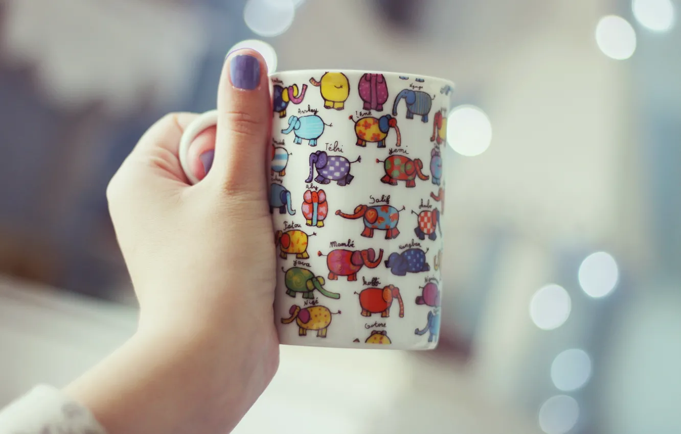 Photo wallpaper background, hand, Cup