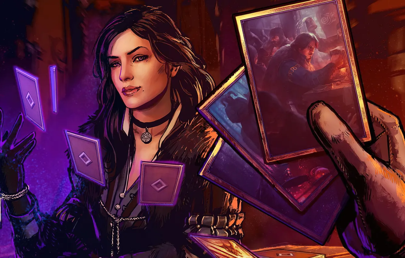 Photo wallpaper card, Fantasy, Magic, Witcher, Fan Art, The Witcher 3 Wild Hunt, The Witcher 3: Wild …