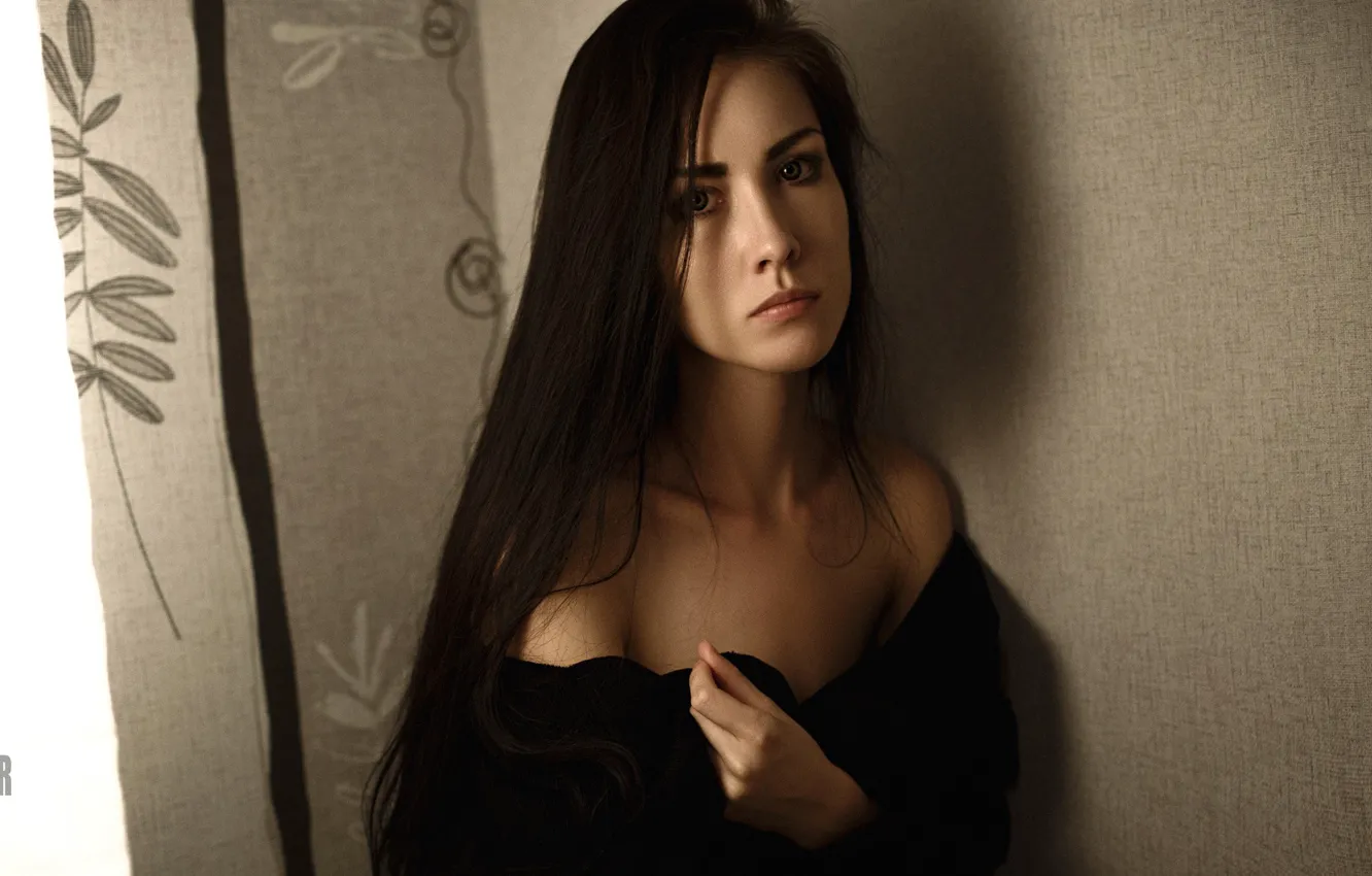 Photo wallpaper look, pose, model, portrait, makeup, hairstyle, brown hair, is