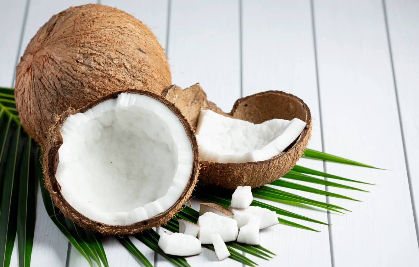 Photo wallpaper Board, coconut, the flesh, cocox