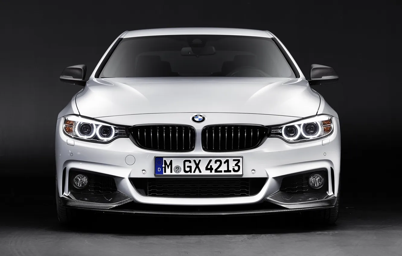 Photo wallpaper BMW, white, Front, Performance, 4 Series