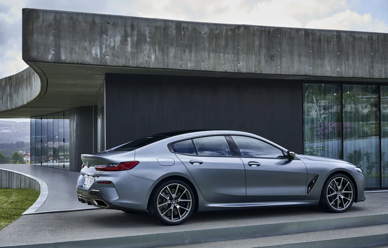 Photo wallpaper coupe, BMW, profile, Gran Coupe, the house, 8-Series, 2019, the four-door coupe