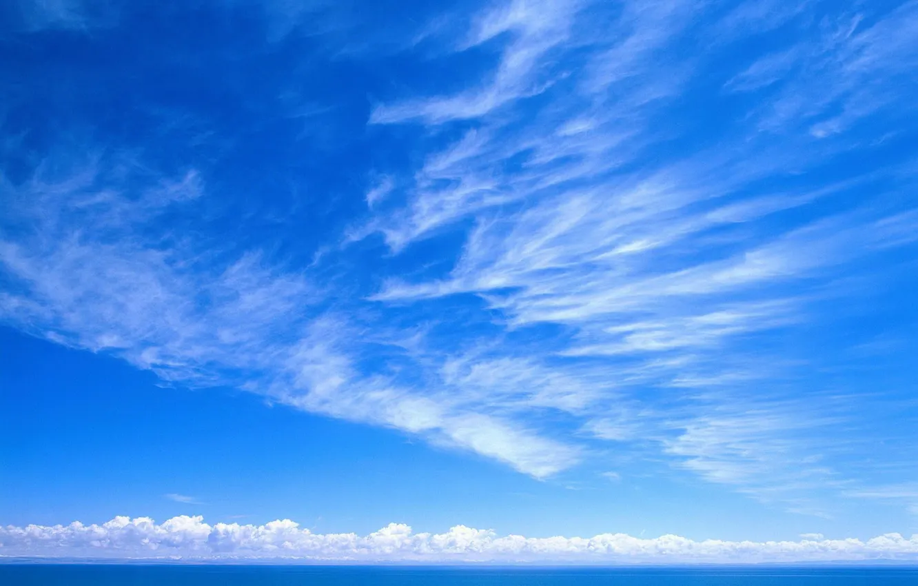 Photo wallpaper the sky, clouds, Horizon