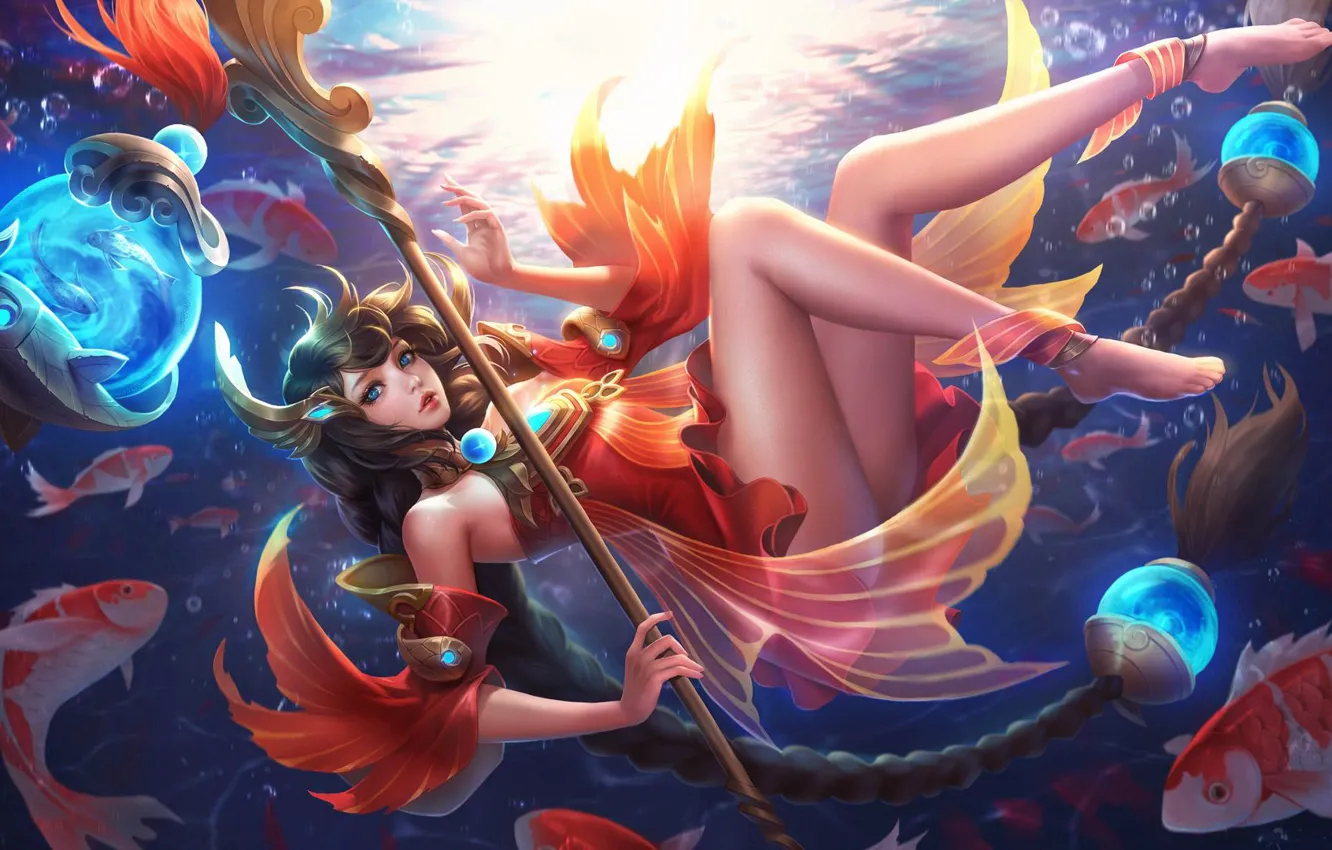 Photo wallpaper water, girl, King of Glory, The king of glory