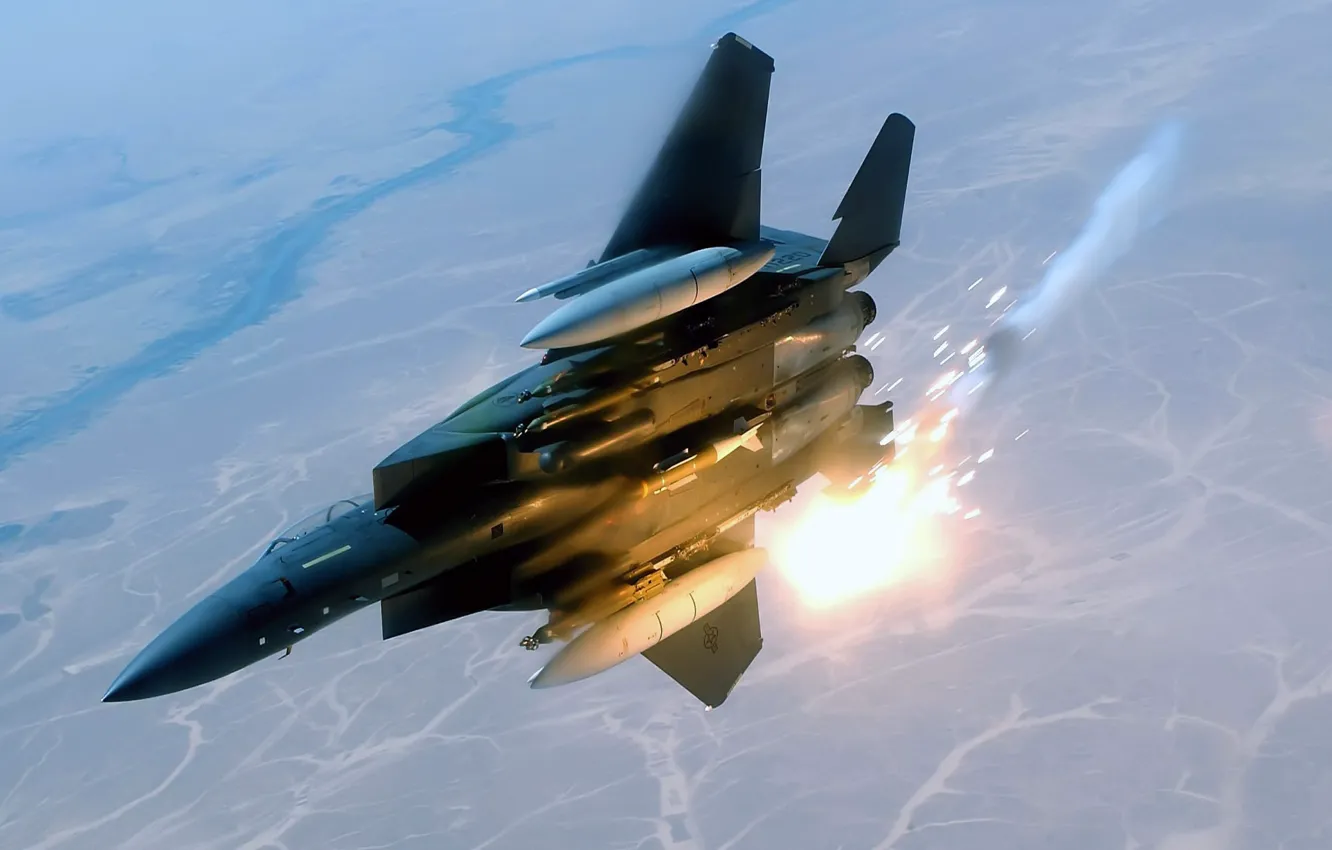 Photo wallpaper fighter, F-15 Eagle, American, generation, weatherproof, tactical, McDonnell Douglas, McDonnell Douglas