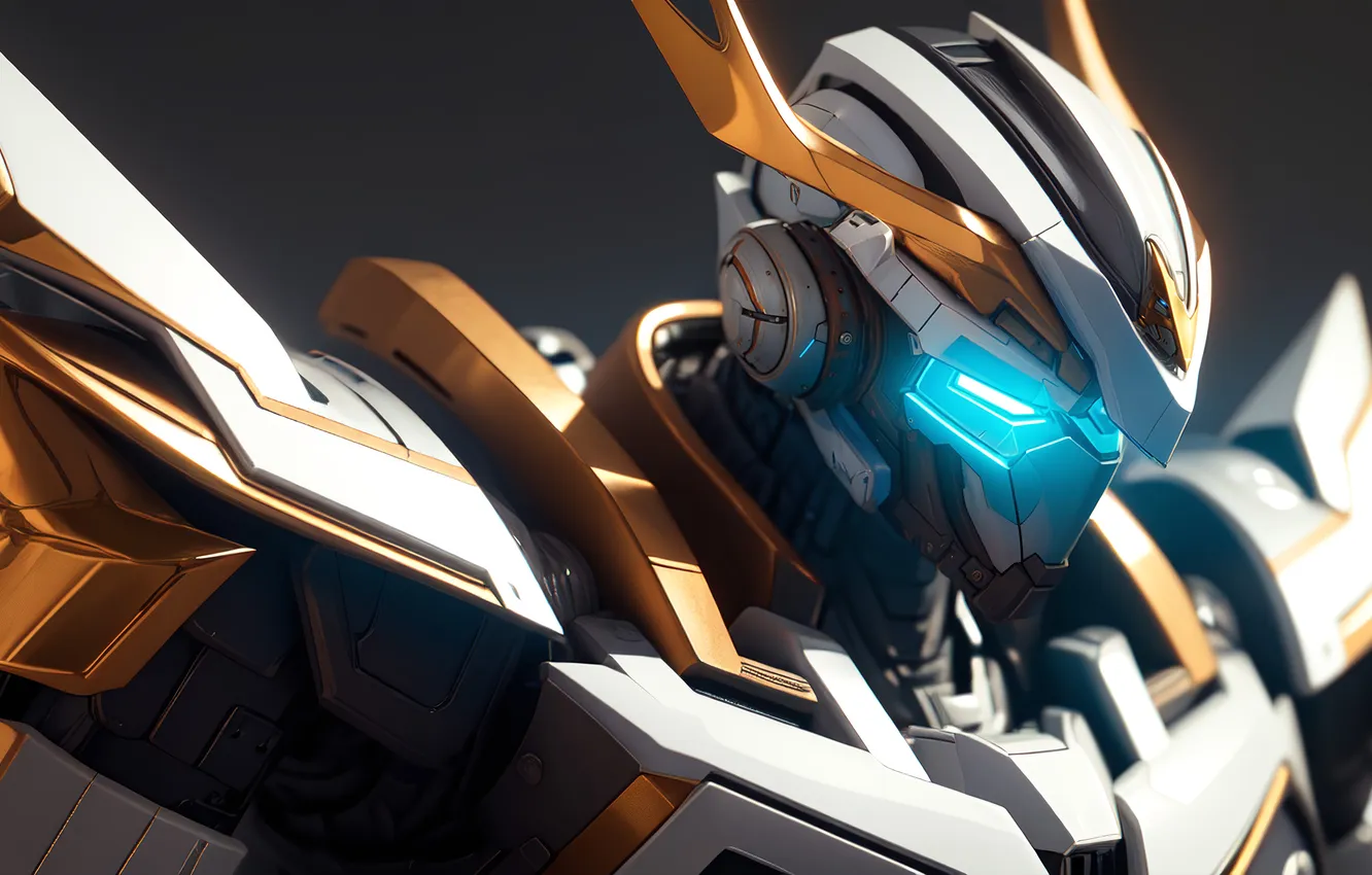 Photo wallpaper robot, Transformers, luminous gaze