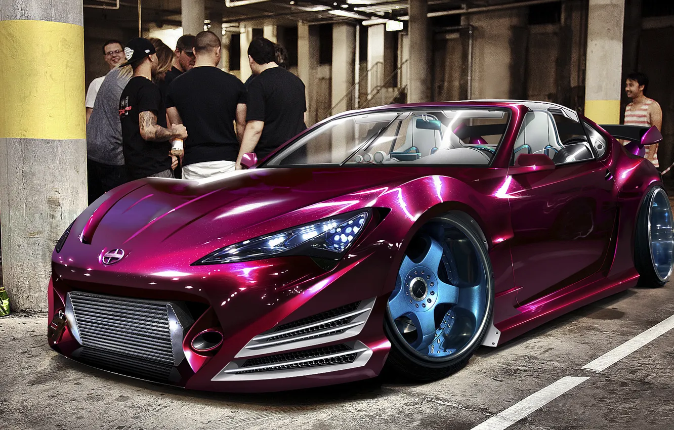 Photo wallpaper tuning, parking, Scion, Virtual