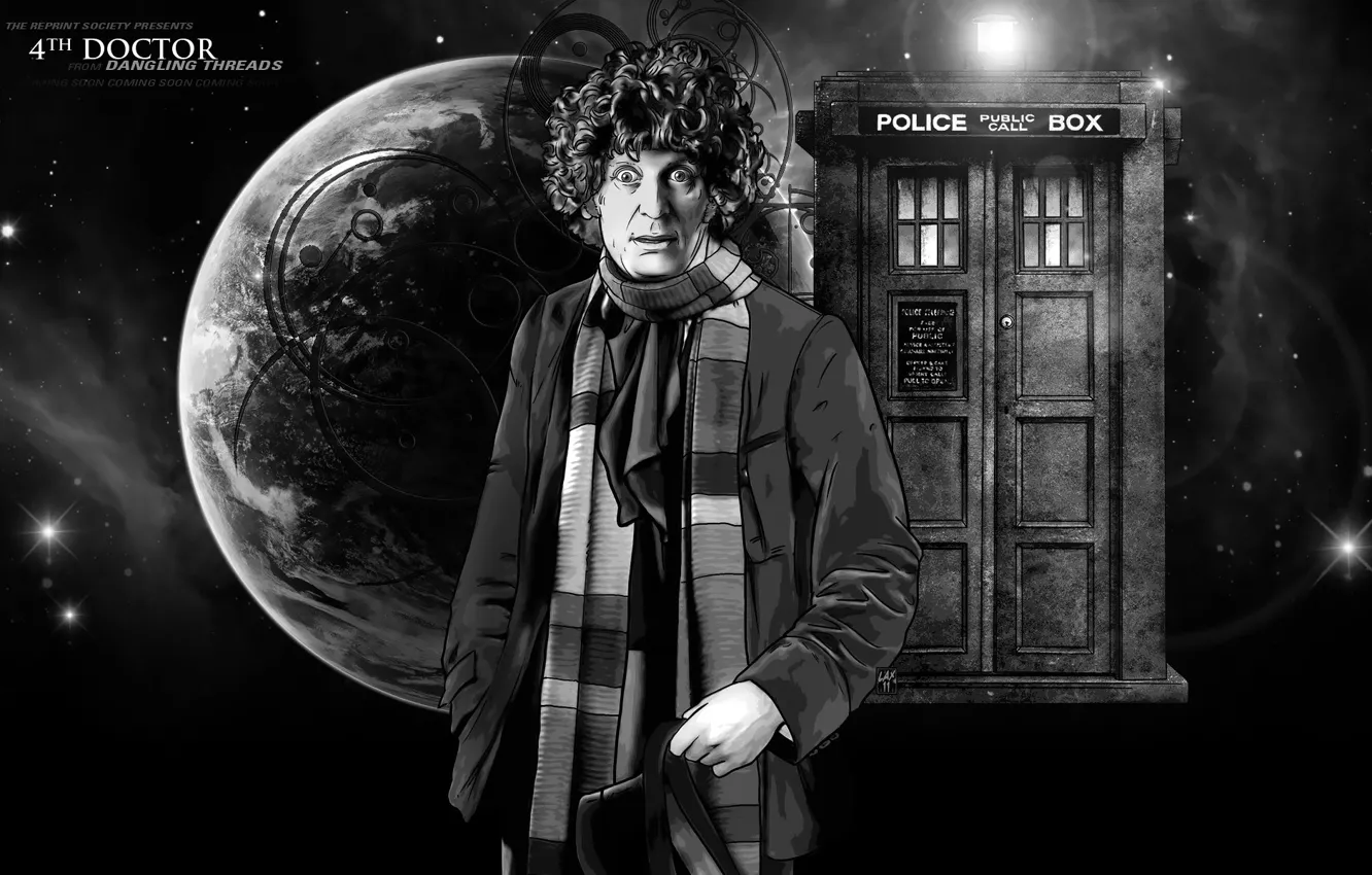 Photo wallpaper look, space, stars, space, fiction, planet, hat, scarf