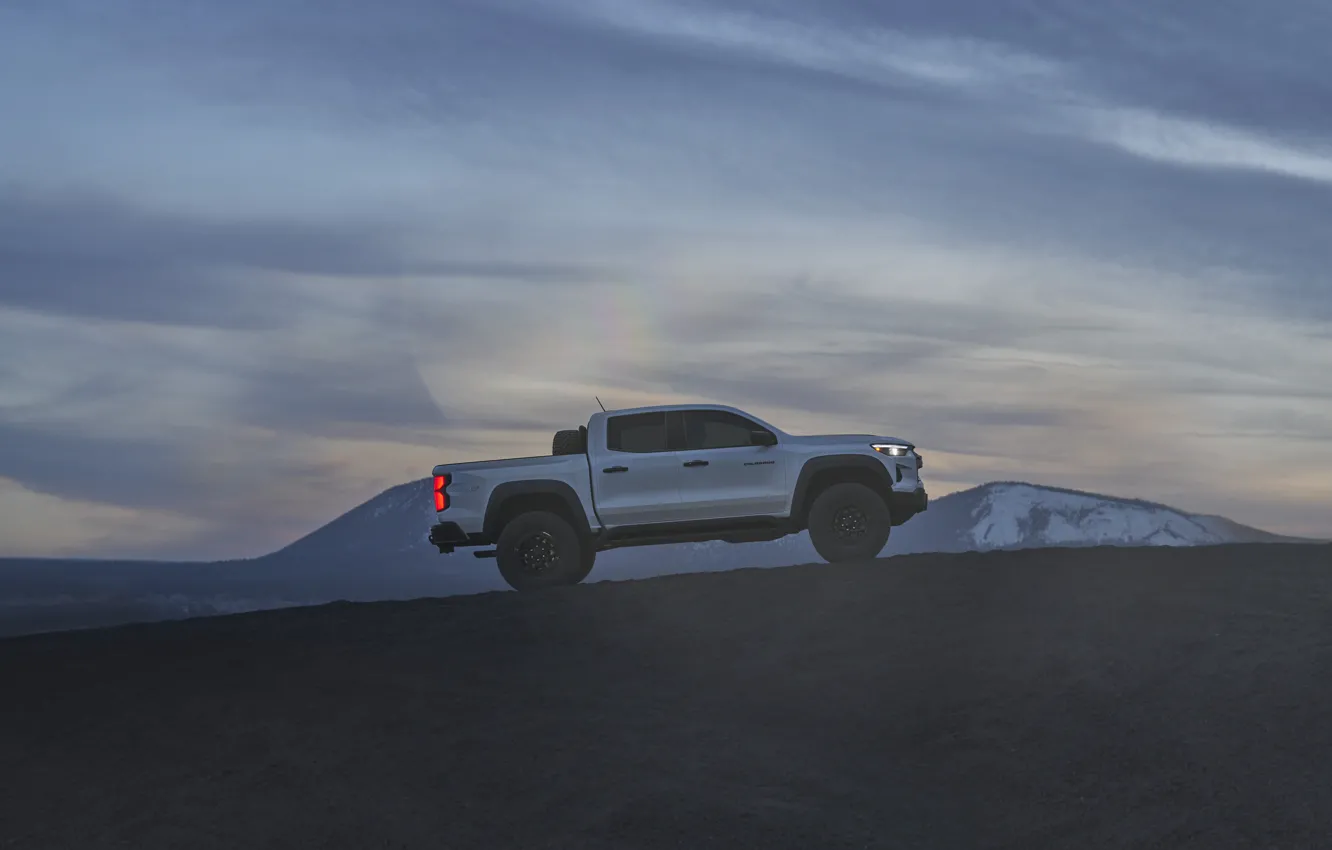 Photo wallpaper car, Chevrolet, sky, Colorado, side view, Chevrolet Colorado ZR2 Bizon