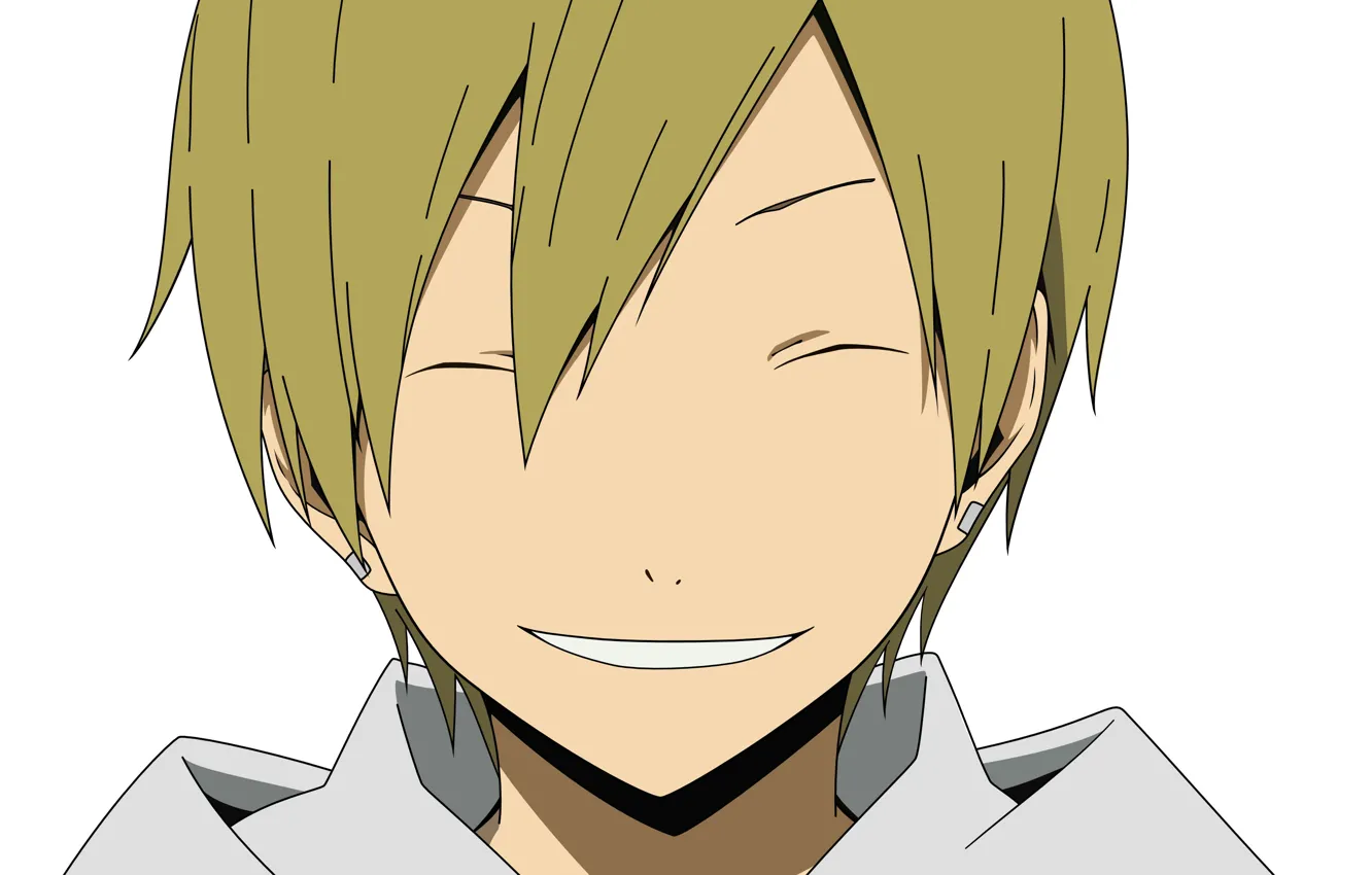Photo wallpaper smile, background, guy, Durarara!!