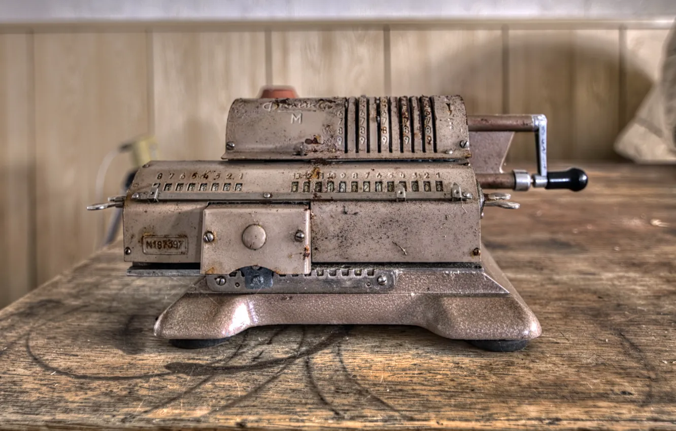 Photo wallpaper macro, background, Adding machine