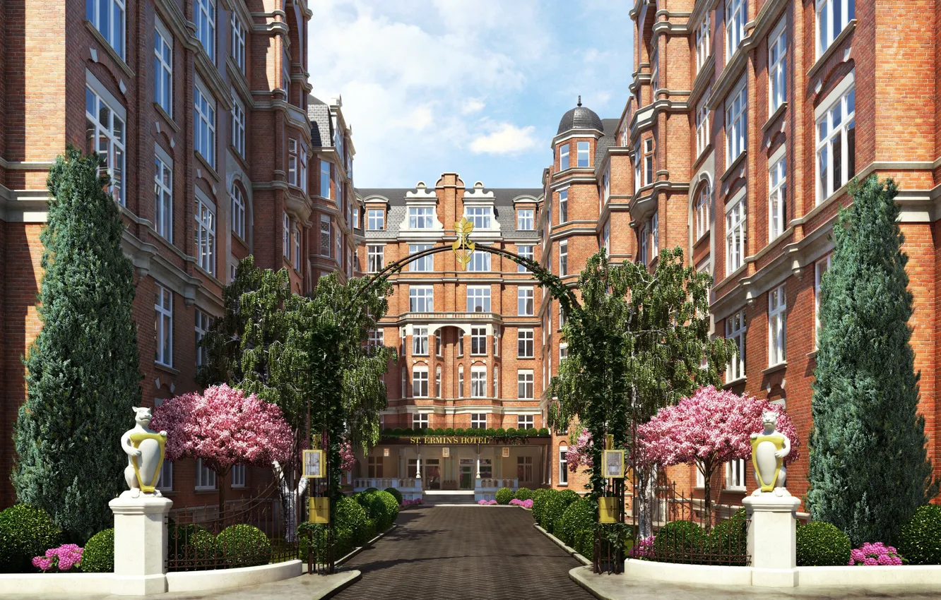 Photo wallpaper street, England, London, home, the hotel