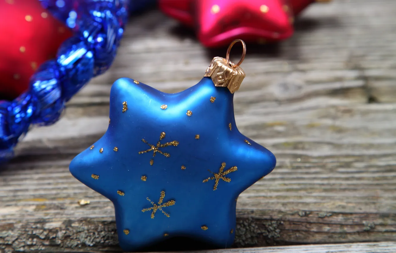 Photo wallpaper balls, decoration, holiday, new year, Christmas, star, Christmas, New Year