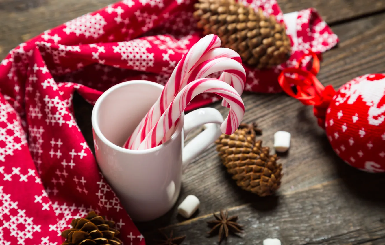 Photo wallpaper decoration, tree, new year, Christmas, Cup, Christmas, bumps, cup