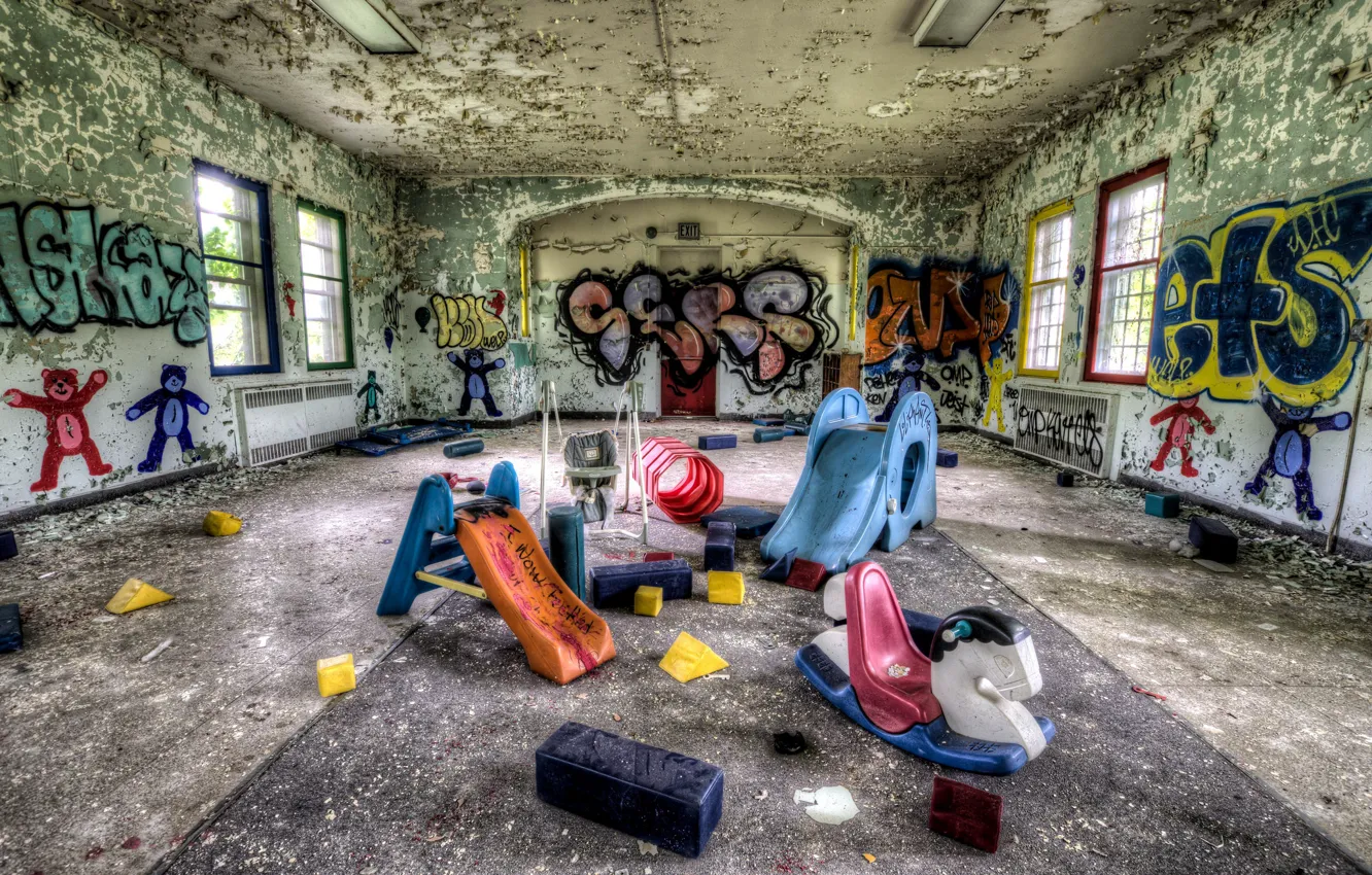 Photo wallpaper background, toy, kindergarten