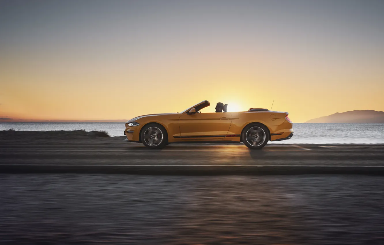 Photo wallpaper car, Mustang, Ford, sun, California Special, Ford Mustang GT/CS Convertible