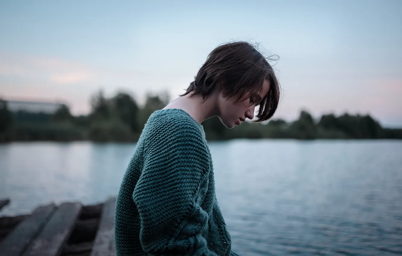 Photo wallpaper profile, sweater, Vika, Aleks Five