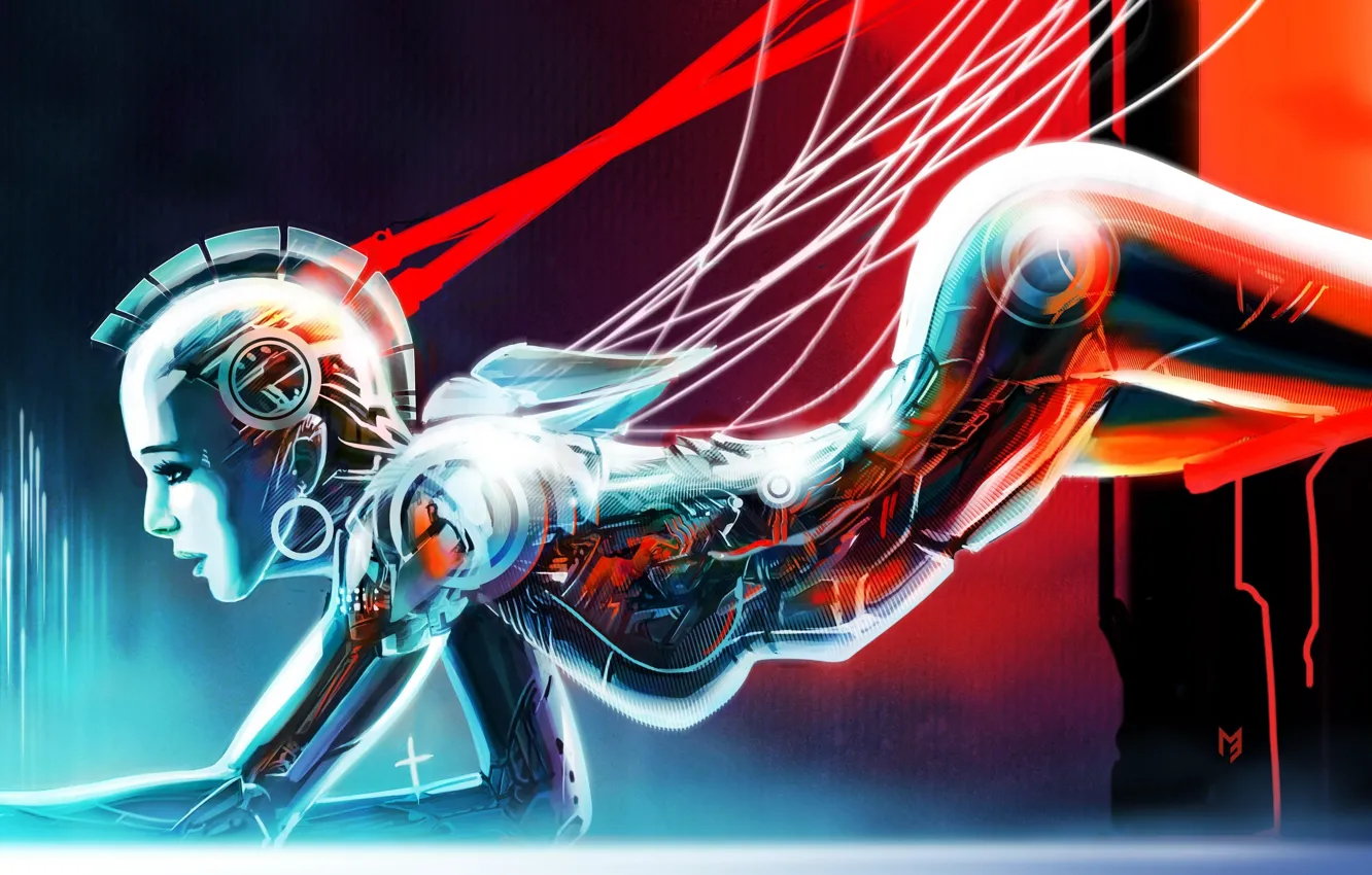 Photo wallpaper fiction, robot, art