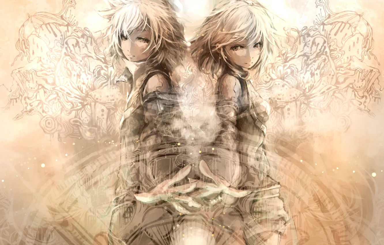 Photo wallpaper vocaloid, kagamine rin, kagamine len