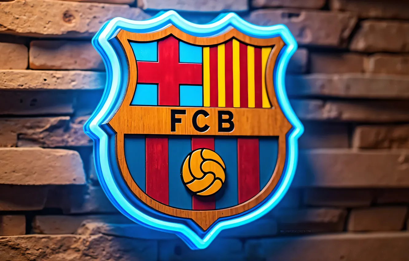 Photo wallpaper logo, football, soccer, Barcelona, FCB, FC Barcelona, Barca