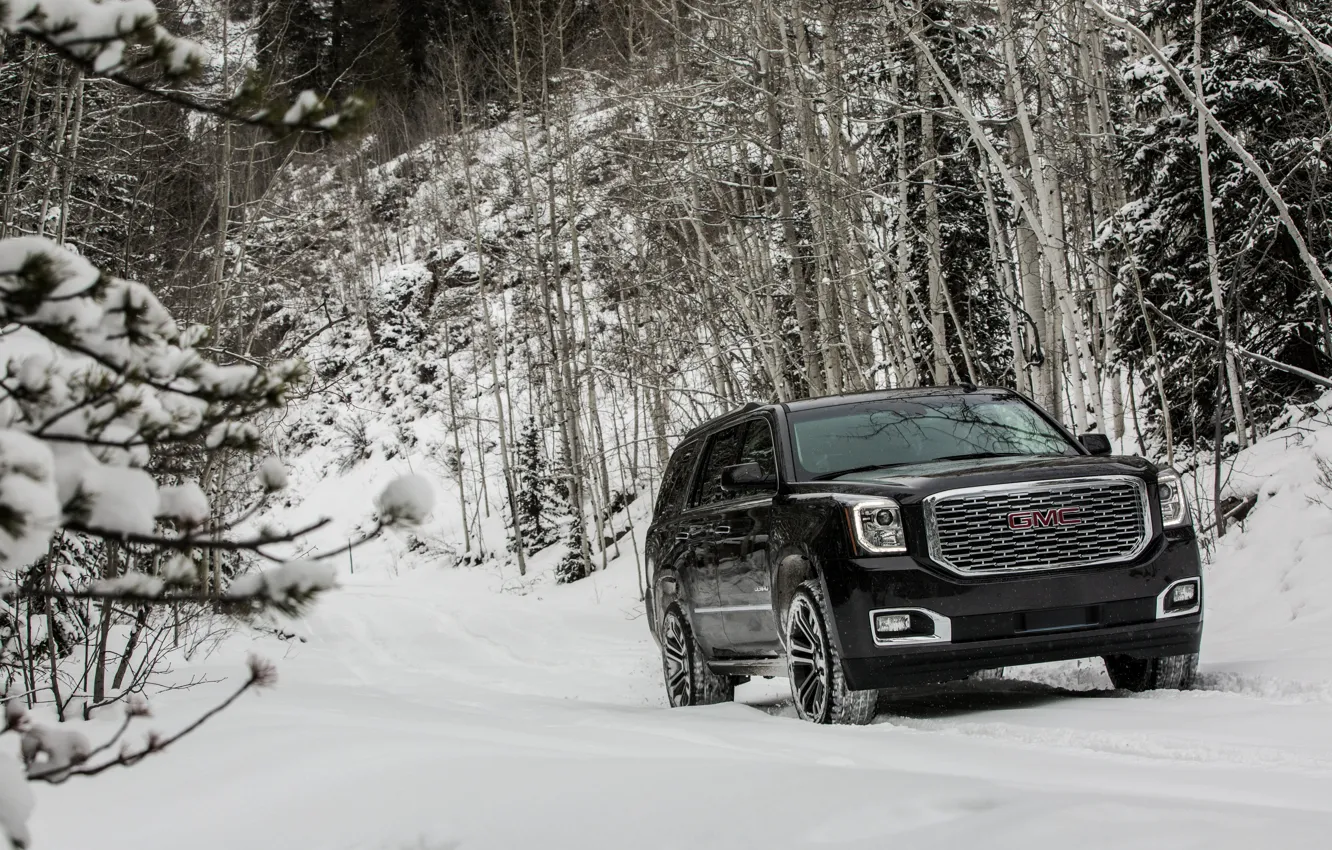 Photo wallpaper snow, 2018, GMC, SUV, Denali, Yukon