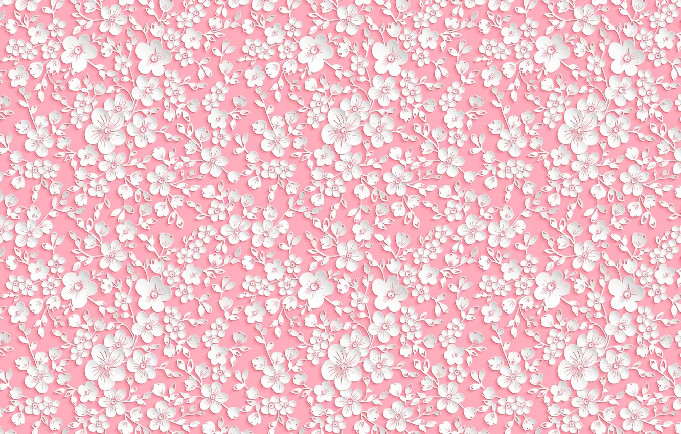 Photo wallpaper flowers, pattern, the volume