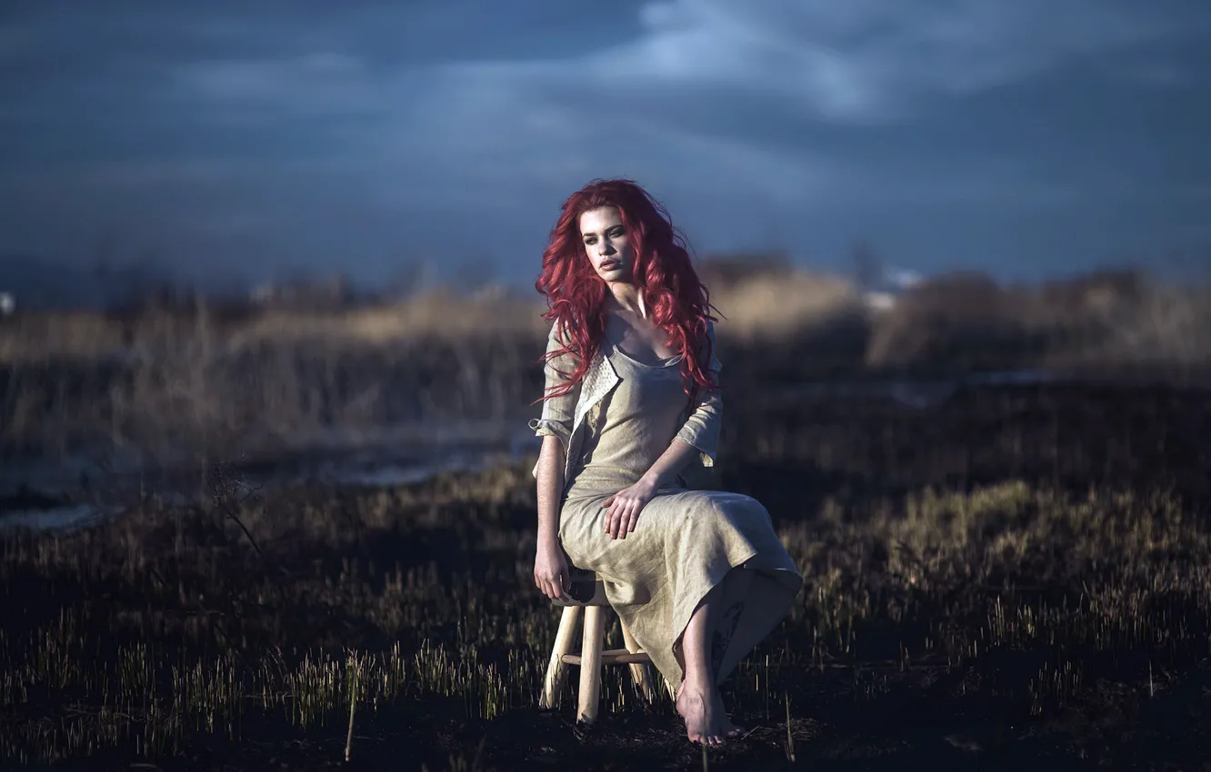 Photo wallpaper girl, nature, background, Victoria Lisbeth