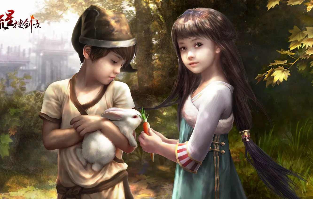 Photo wallpaper children, the game, anime, carrot, rabbit, art, China
