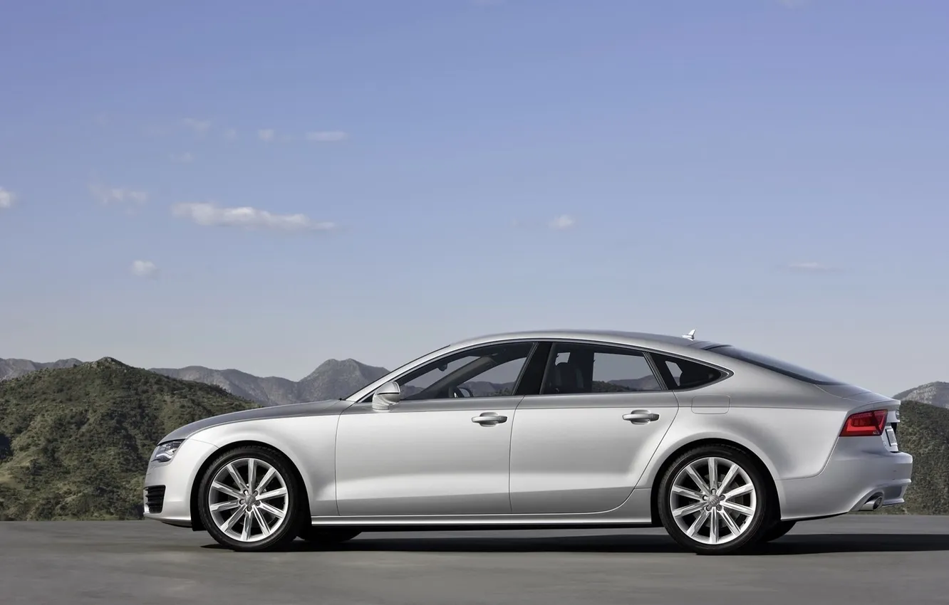 Photo wallpaper machine, landscape, photo, Audi, cars, widescreen Wallpaper, widescreen wallpapers, Audi A7