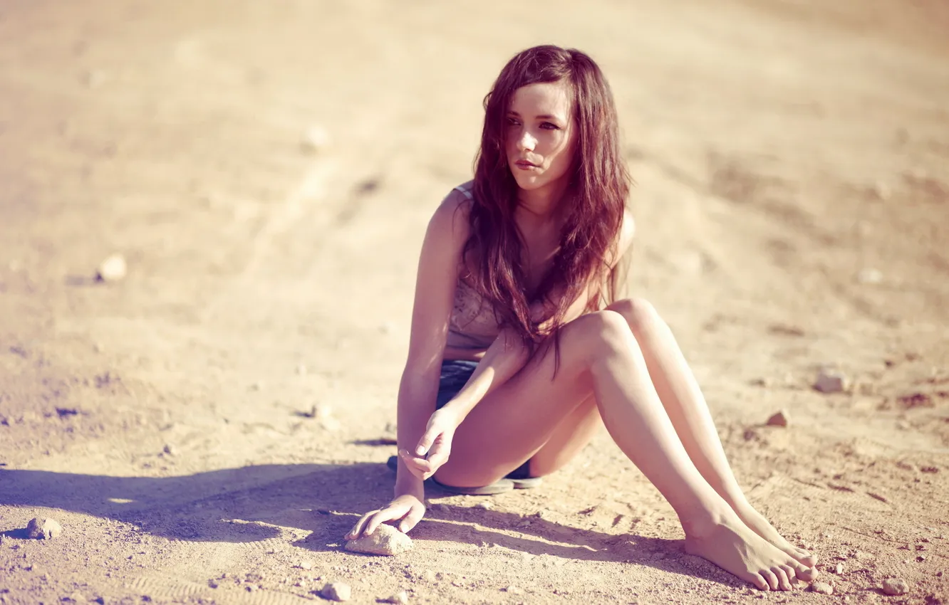 Photo wallpaper beach, girl, Jacquie