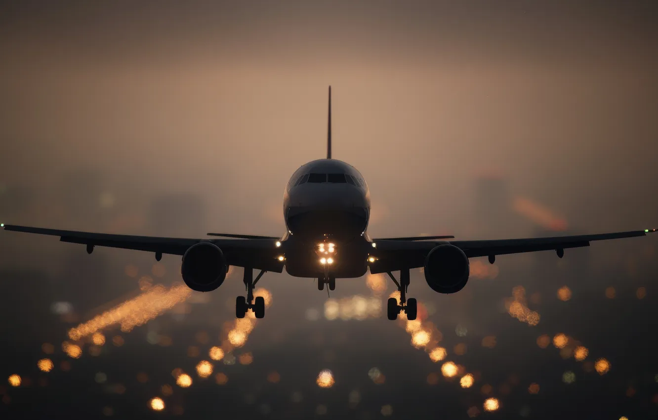 Photo wallpaper flight, aviation, technique, the plane, AI art, neural network