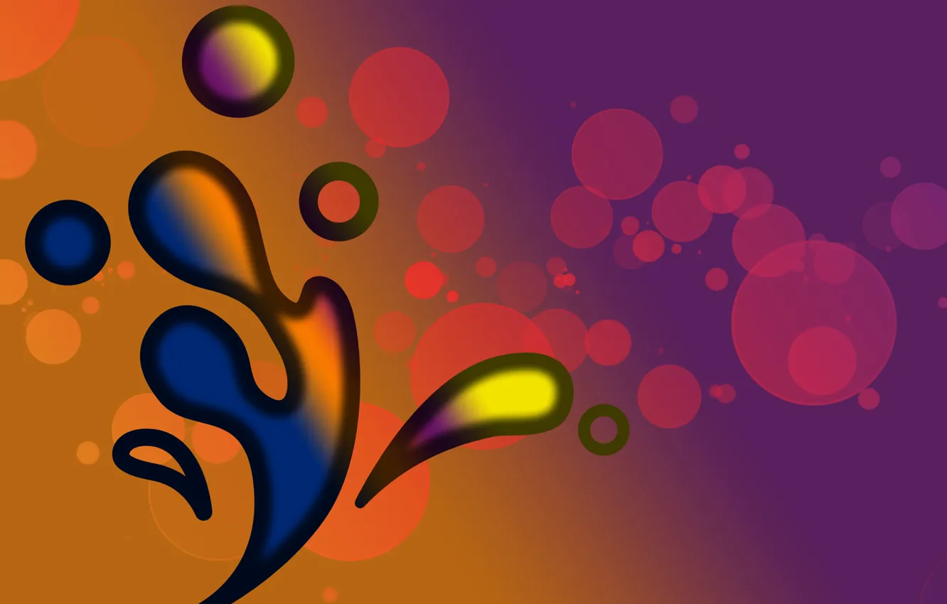 Photo wallpaper squirt, paint, circumference