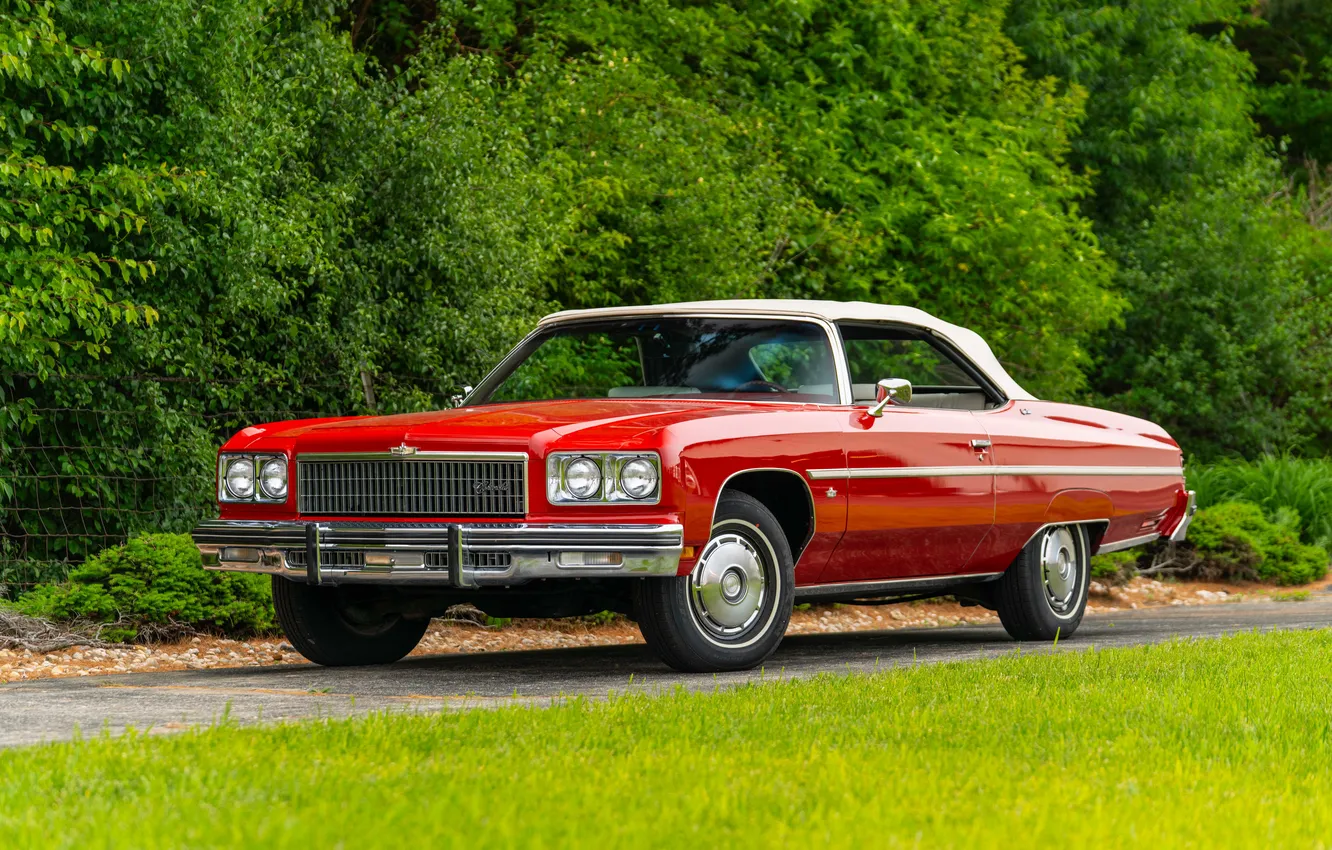 Photo wallpaper Retro Cars, convertible, Chevrolet Caprice Classic Convertible, 1975, Chevrolet Caprice Classic, retro cars, Convertible