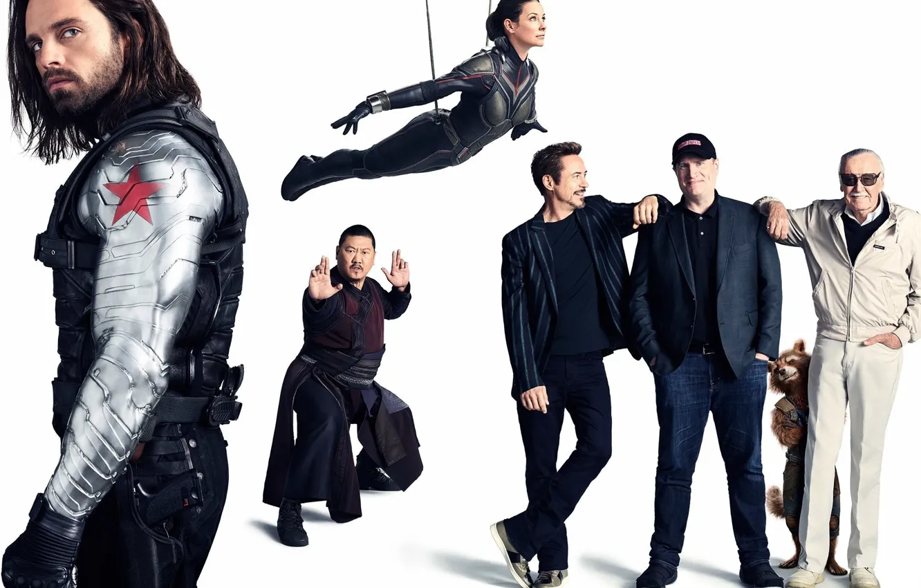 Photo wallpaper the film, white background, 2018, Avengers: Infinity War