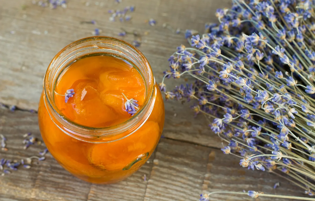 Photo wallpaper Bank, lavender, jam, apricot