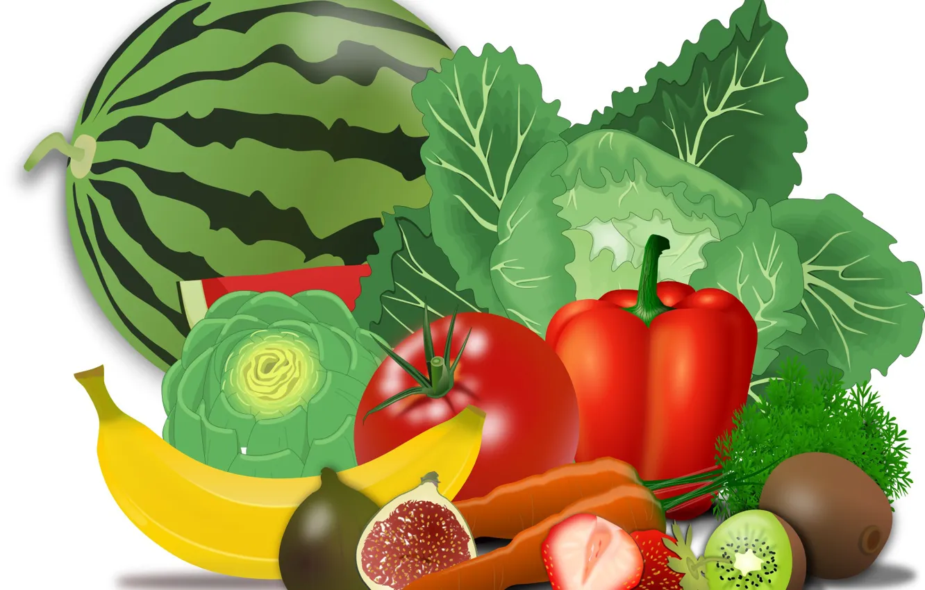 Photo wallpaper fruit, still life, vegetables