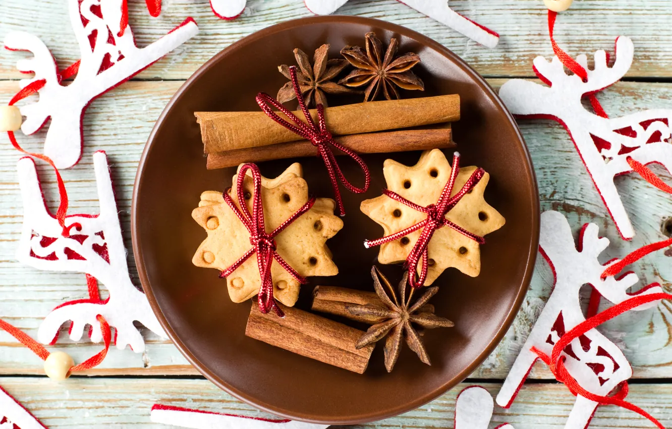 Photo wallpaper new year, cookies, Christmas, Christmas, cakes, sweet, Xmas, glaze