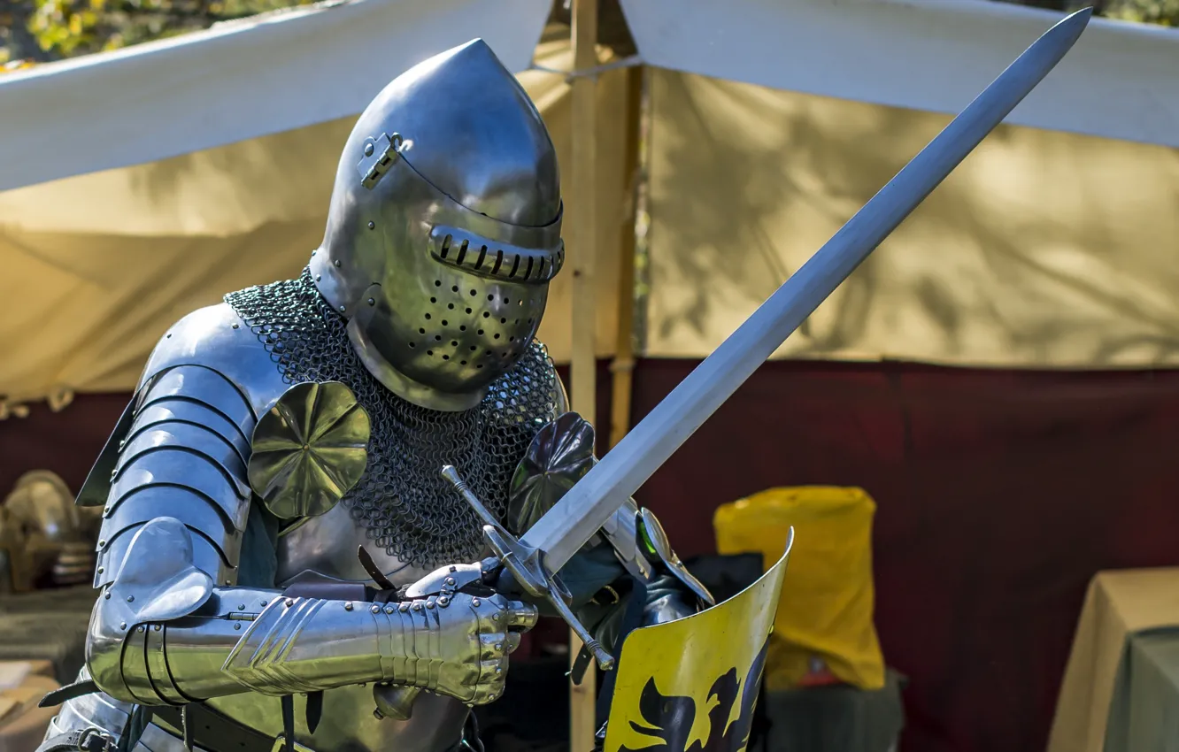 Photo wallpaper background, sword, armor, knight