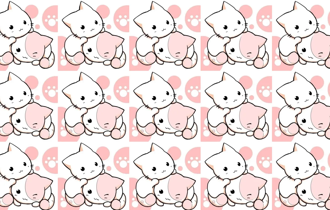 Photo wallpaper background, texture, anime, art, kitty, children's