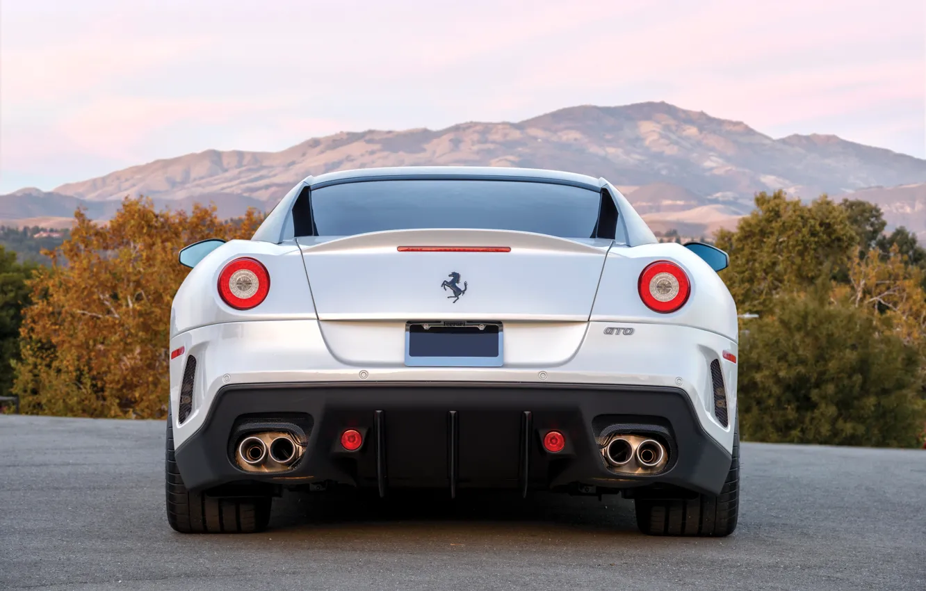 Photo wallpaper Ferrari, 599, Ferrari 599 GTO, rear view